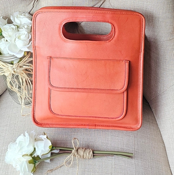 Vintage Coach Bonnie Cashin Metro Stroll Tote Bag # 9004 ( Coral Pink ) - Picture 8 of 15